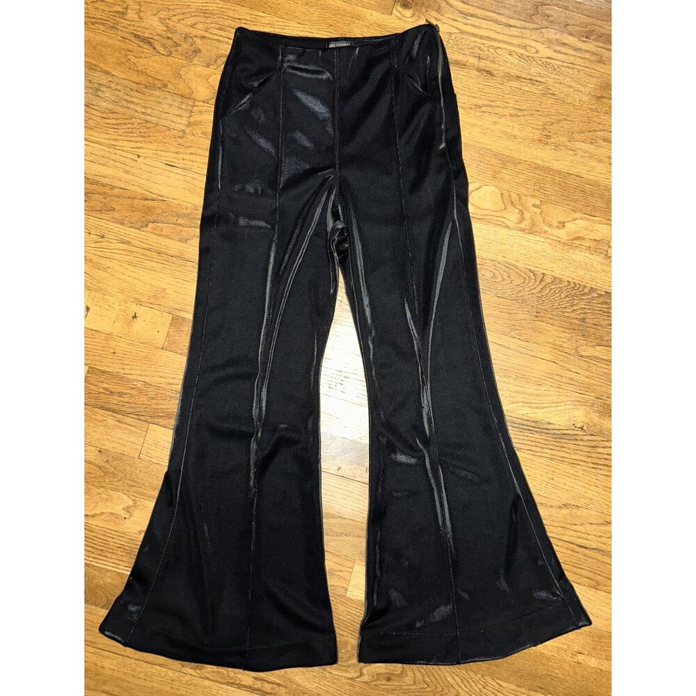 womens ANNE FERNANDES black wide leg / bell bottoms pants size P S 4-6 *B2